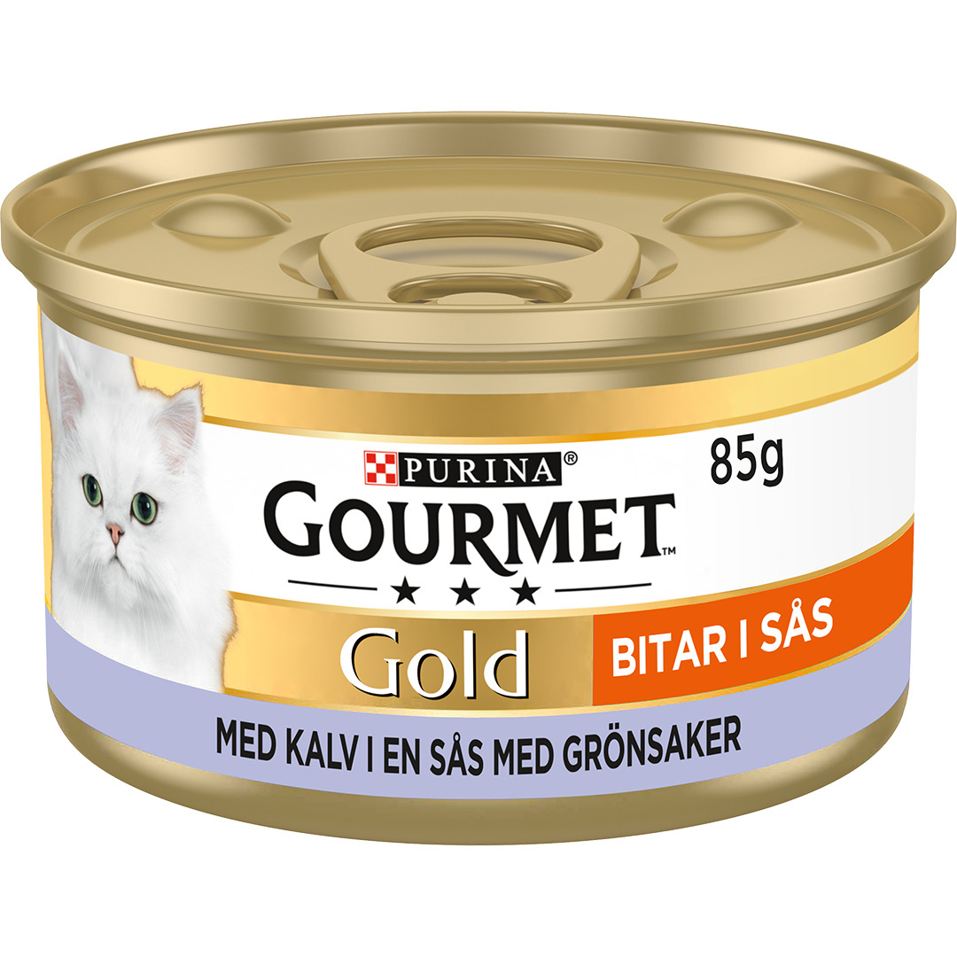 GOURMET™ Gold Biter i saus med Kalv & Grønnsaker
