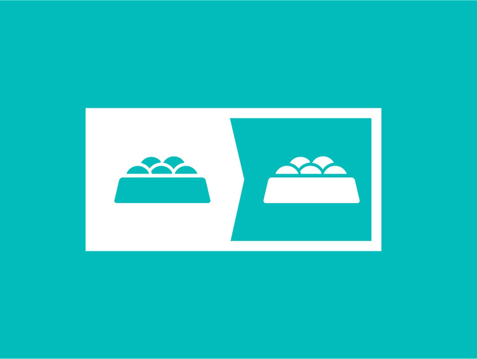 Tallerken med dyrefoder