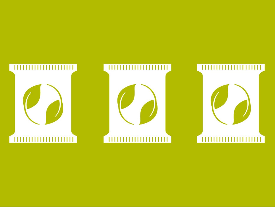 Pakker av miljøvennlig resirkulerbart materiale