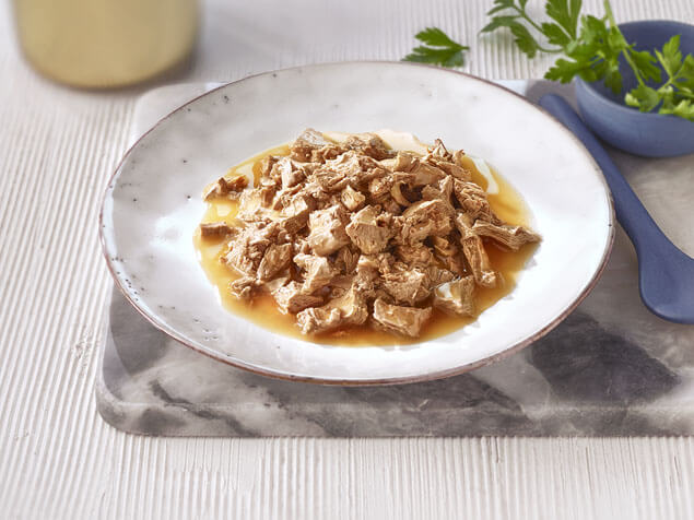 Gourmet Solitaire måltid servert på en tallerken