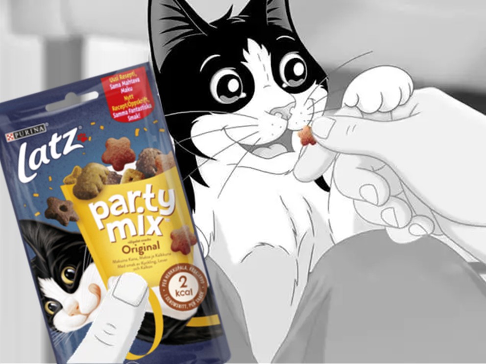 Latz mates med Party Mix-godteri 