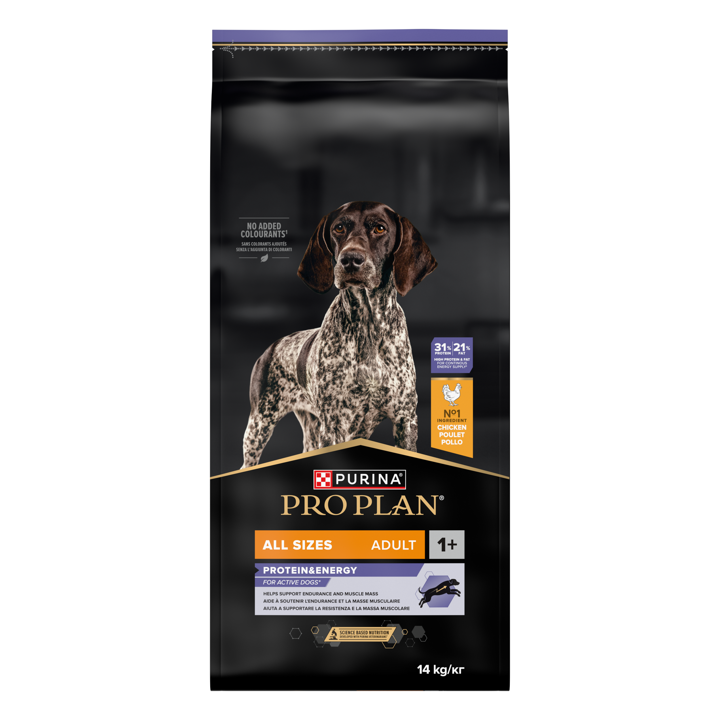 PURINA PRO PLAN® All Sizes Adult Dog Protein & Energy Rik på kylling