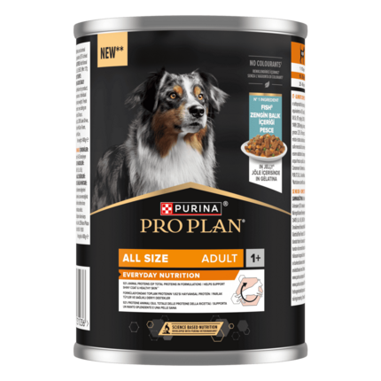 PURINA® PRO PLAN® All size Adult  Rik på Fisk i Gelé (Våtfôr)