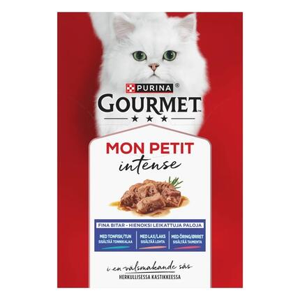 GOURMET® Mon Petit Intense Fish Variety med Tunfisk, Laks & Ørret