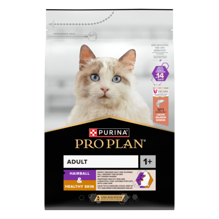 PURINA PRO PLAN  Adult 1+ Hairball & Healthy Skin Rik på laks