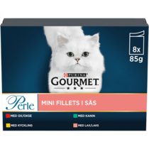 GOURMET® Perle Minifileter i saus med Okse, Kylling, Kanin & Laks