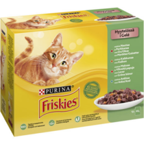 Friskies® Pose i flerpakning med Kjøtt, Fisk og Grønnsaker i Gele