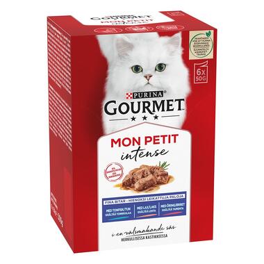 GOURMET® Mon Petit Intense Fish Variety med Tunfisk, Laks & Ørret