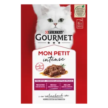 GOURMET® Mon Petit Intense Meaty Variety med Okse, Kalv & Lam