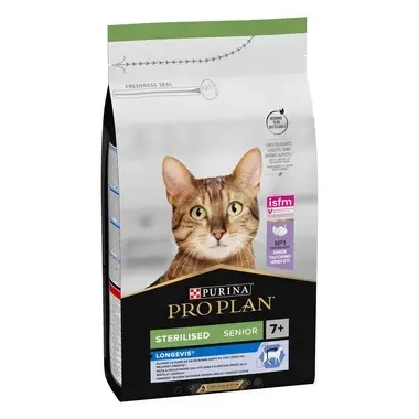 PRO PLAN® STERILISED Senior 7+ med LONGEVIS® Rik på Kalkun