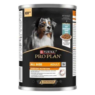PURINA® PRO PLAN® All size Adult  Rik på Fisk i Gelé (Våtfôr)