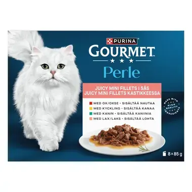 GOURMET® Perle Minifileter i saus med Okse, Kylling, Kanin & Laks