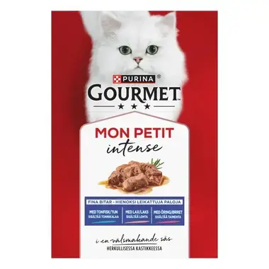 GOURMET® Mon Petit Intense Fish Variety med Tunfisk, Laks & Ørret