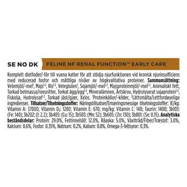 PRO PLAN® VETERINARY DIETS Feline NF Renal Function Early Care (Tørrfôr)
