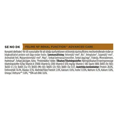 PRO PLAN® VETERINARY DIETS Feline NF Renal Function Advanced Care (Tørrfôr)