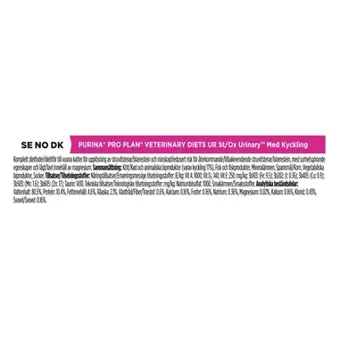 PRO PLAN® VETERINARY DIETS Feline UR St/Ox Urinary med Kylling (Våtfôr)
