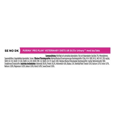 PRO PLAN® VETERINARY DIETS Feline UR St/Ox Urinary med Laks (Våtfôr)