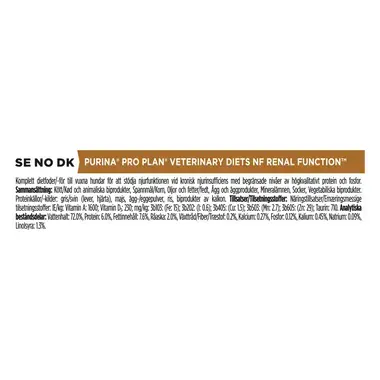 PRO PLAN® VETERINARY DIETS Canine NF Renal Function Mousse