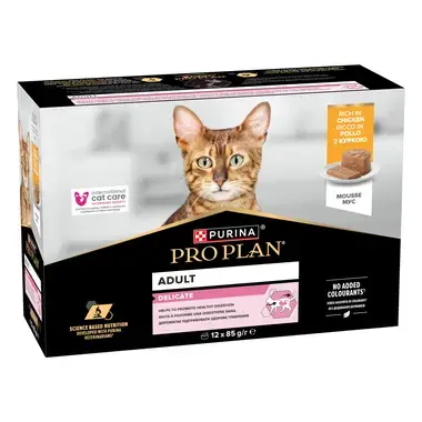PRO PLAN® Delicate Mousse rik på Kylling 12x85g