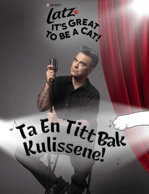 robbie synger bak gardinene