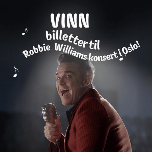 Robbie på scenen 